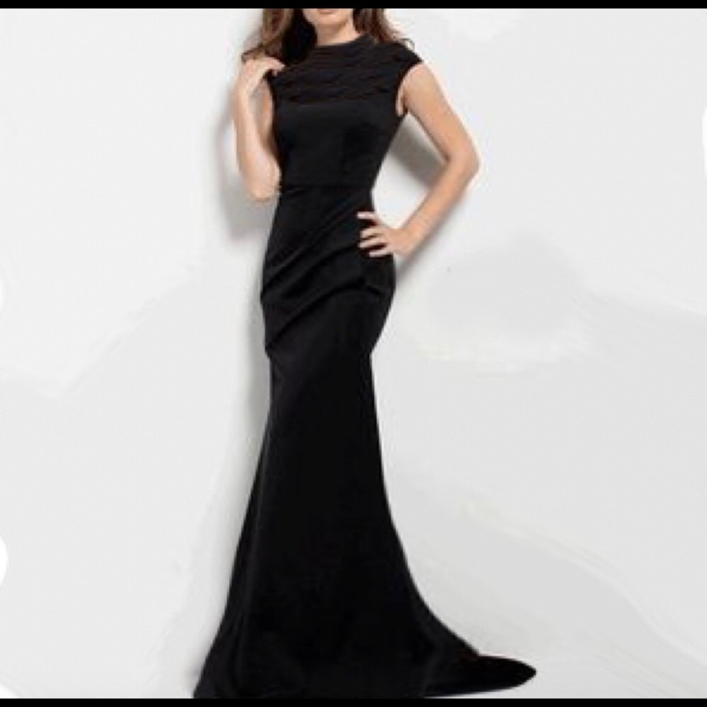 Jovani Modest Black Mermaid Gown